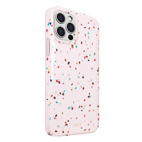 Etui UNIQ Coehl Terrazzo Apple iPhone 12 Pro Max różowy/blush pink