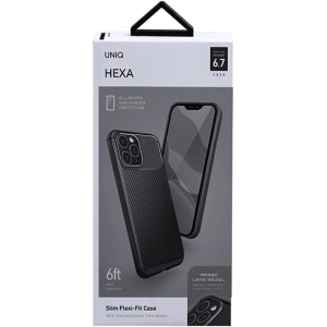 Hurtownia GSM - Etui UNIQ Hexa Apple iPhone 12 Pro Max czarny/midnight black - UNIQ328BLK - {ean13} - Hurt