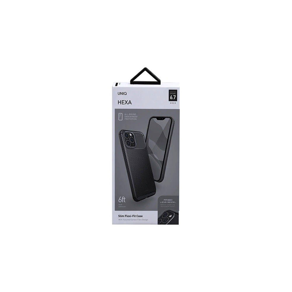 Hurtownia GSM - Etui UNIQ Hexa Apple iPhone 12 Pro Max czarny/midnight black - UNIQ328BLK - {ean13} - Hurt