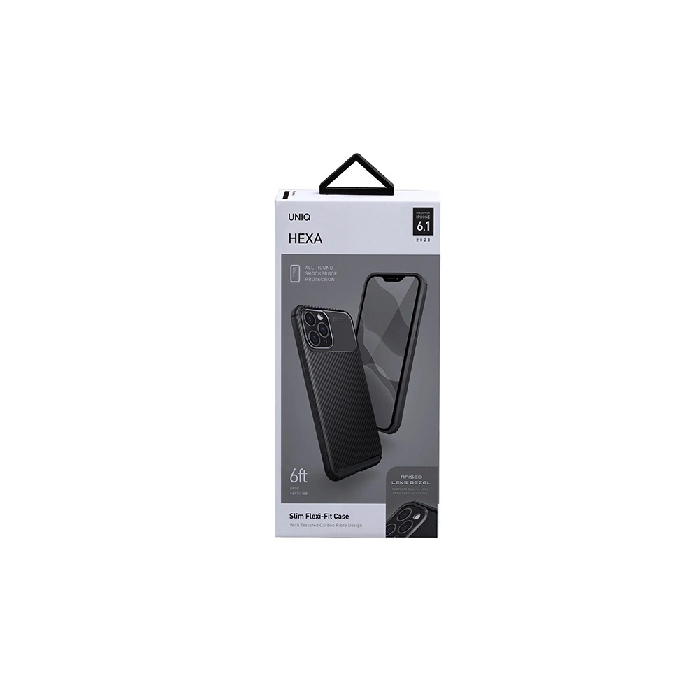 Hurtownia GSM - Etui UNIQ Hexa Apple iPhone 12/12 Pro schwarz/midnight black - UNIQ329BLK - {ean13} - Hurt