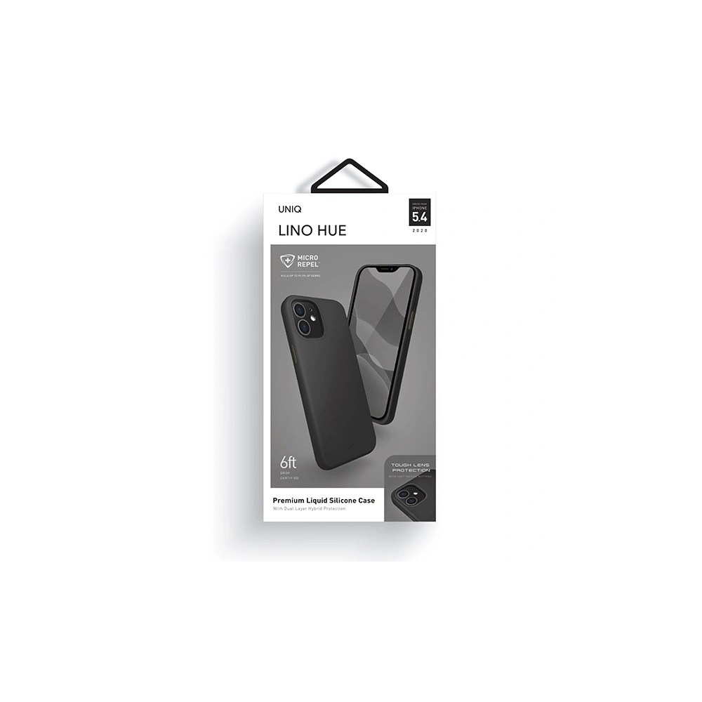 Wholesale UNIQ Lino Hue Apple iPhone 12 mini ink black Antimicrobial - UNIQ330BLK - {ean13} - Hurt