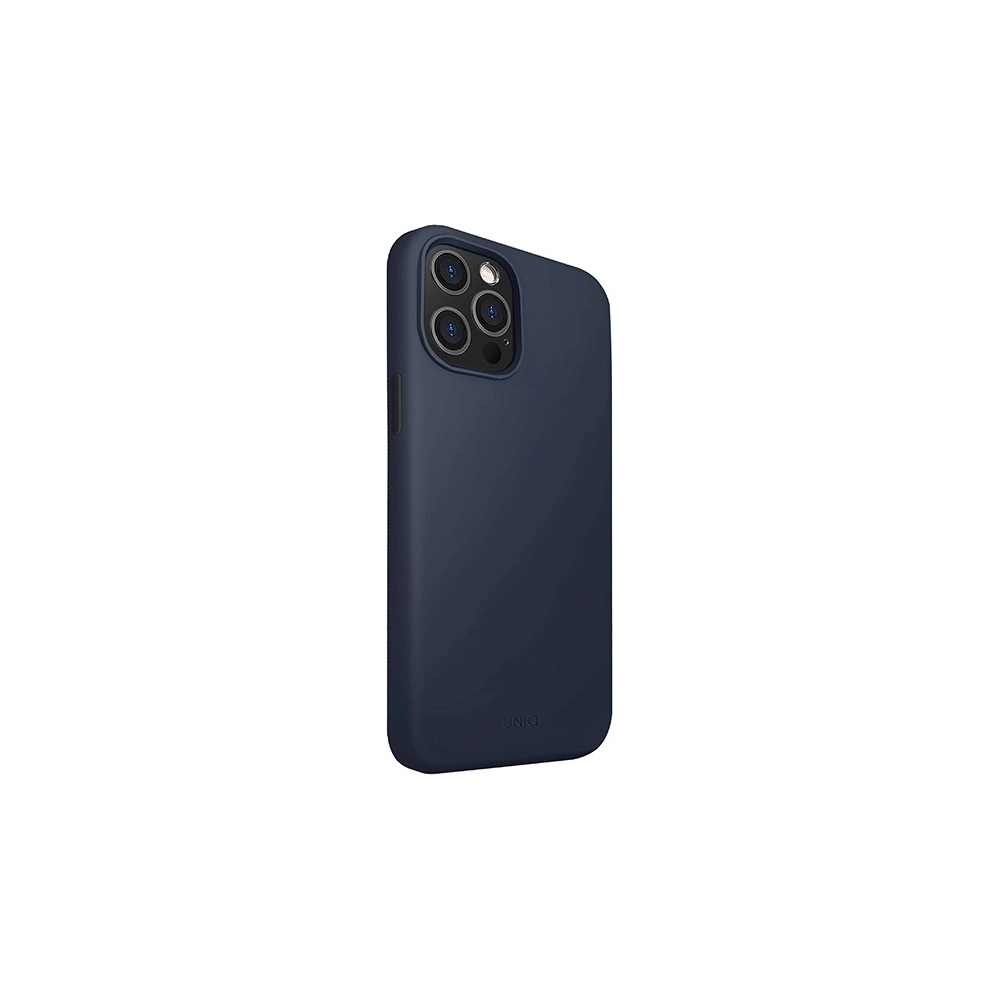 Hurtownia GSM - Etui UNIQ Lino Hue Apple iPhone 12 Pro Max niebieski/marine blue Antimicrobial - UNIQ334BLU - {ean13} - Hurt