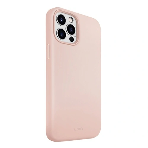 Etui UNIQ Lino Hue Apple iPhone 12/12 Pro różowy/blush pink Antimicrobial
