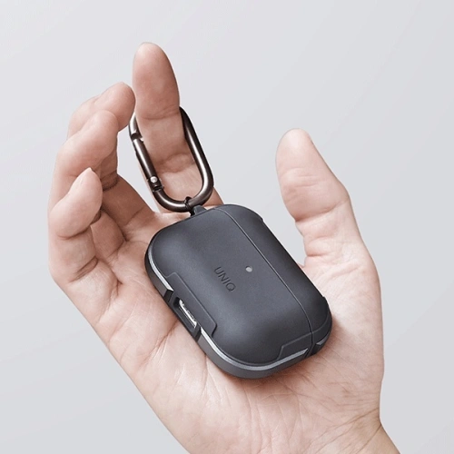 Etui UNIQ Valencia Apple AirPods Pro czarny/midnight black Antimicrobial