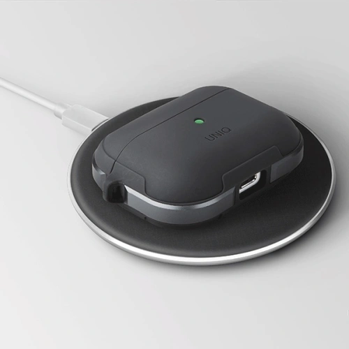 Etui UNIQ Valencia Apple AirPods Pro czarny/midnight black Antimicrobial