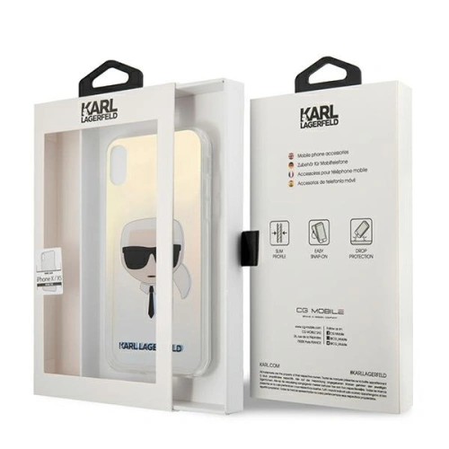 Etui Karl Lagerfeld KLHCPXPCKHML Apple iPhone X/XS multicolor hardcase Iridescent Karl`s Head