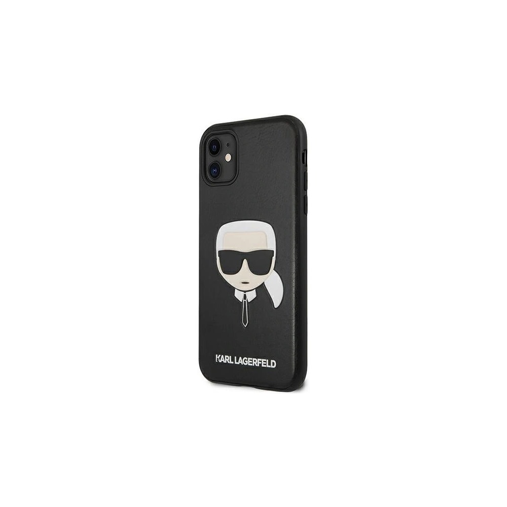 Wholesale Karl Lagerfeld KLHCN61KHBK Apple iPhone 11 black hardcase Ikonik Karl`s Head - KLD435BLK - {ean13} - Hurt