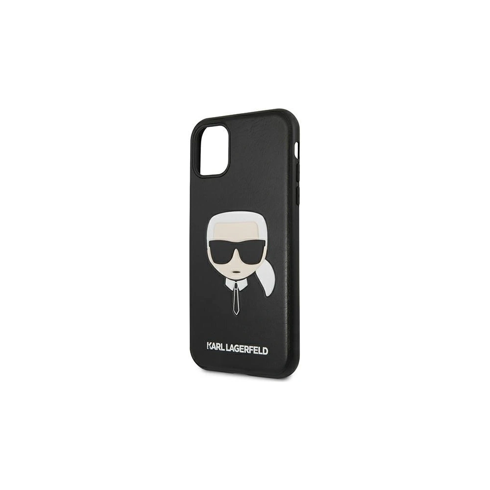 Wholesale Karl Lagerfeld KLHCN61KHBK Apple iPhone 11 black hardcase Ikonik Karl`s Head - KLD435BLK - {ean13} - Hurt