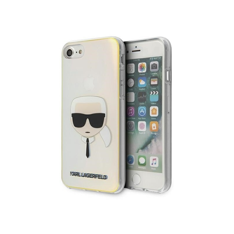 Karl Lagerfeld Distributor - 3700740494127 - KLD432MLT - Karl Lagerfeld KLHCI8PCKHML Apple iPhone SE 2022/SE 2020/8/7 multicolor hardcase Iridescent Karl`s Head - B2B homescreen