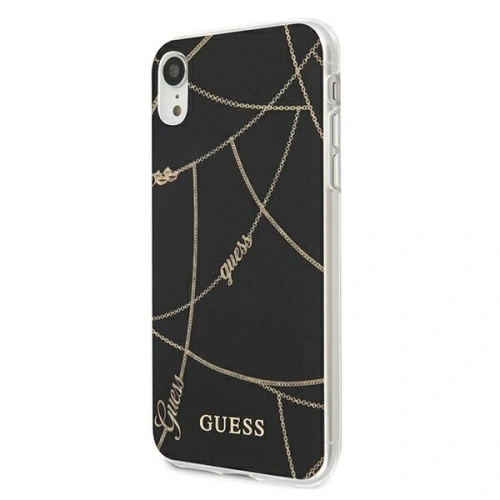 Etui Guess GUHCI61PCUCHBK Apple iPhone XR czarny/black hardcase Gold Chain Collection