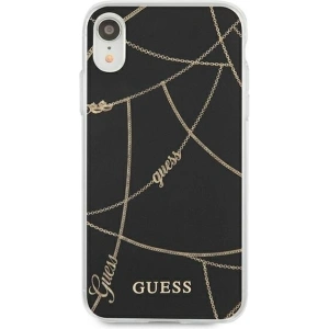 Wholesale Guess GUHCI61PCUCHBK Apple iPhone XR black hardcase Gold Chain Collection - GUE821BLK - {ean13} - Hurt