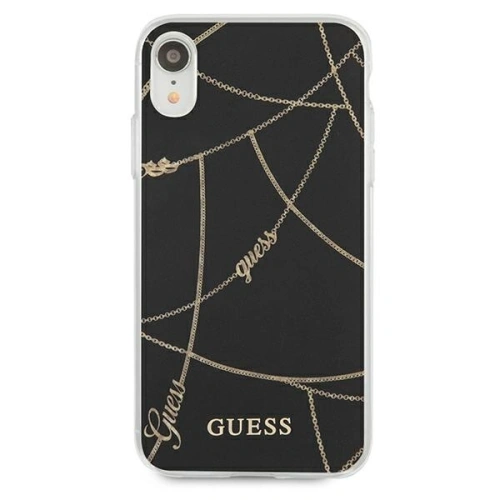 Etui Guess GUHCI61PCUCHBK Apple iPhone XR czarny/black hardcase Gold Chain Collection
