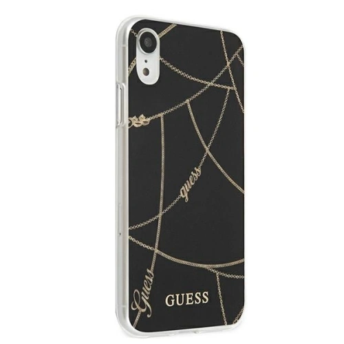 Etui Guess GUHCI61PCUCHBK Apple iPhone XR czarny/black hardcase Gold Chain Collection