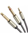 UGREEN AV126 Kabel TRS 3.5 mm do 2x TS - 1m (szary)
