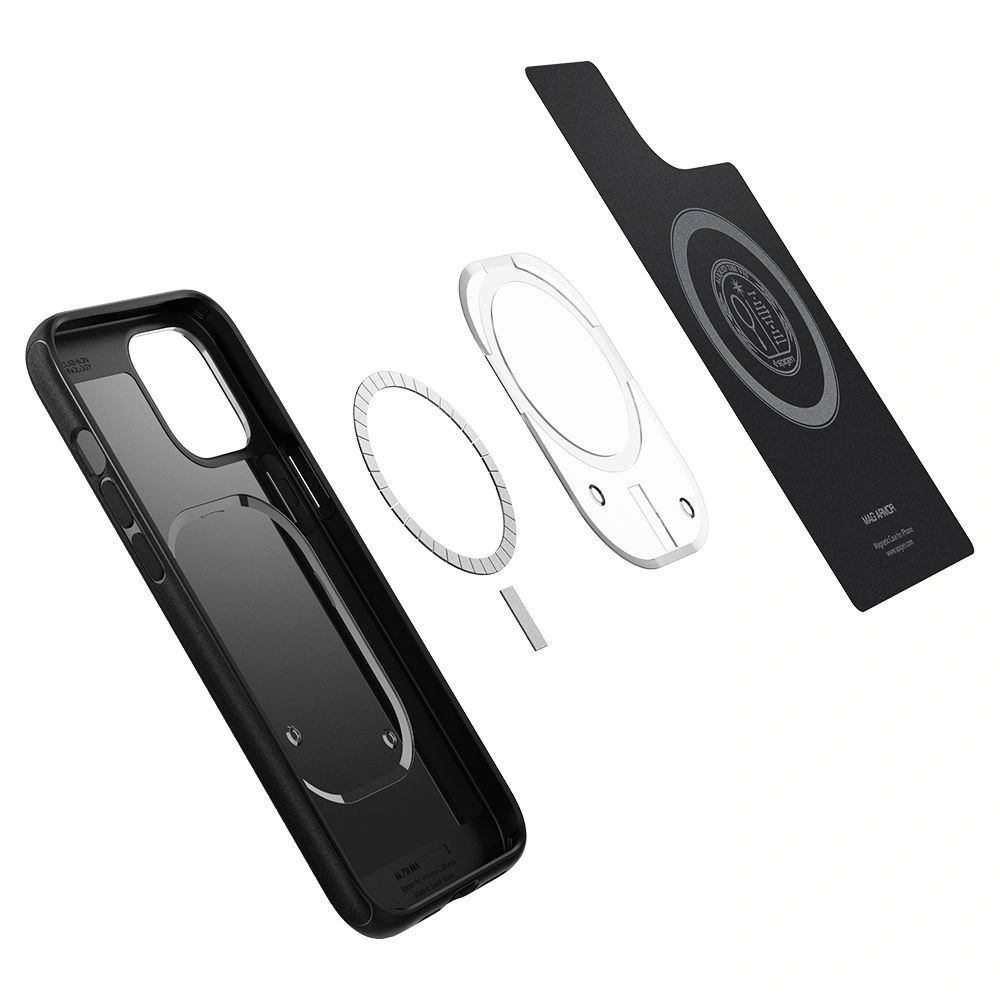 Hurtownia GSM - Etui Spigen Mag Armor Apple iPhone 12/12 Pro Matt Schwarz - SPN1422BLK - {ean13} - Hurt