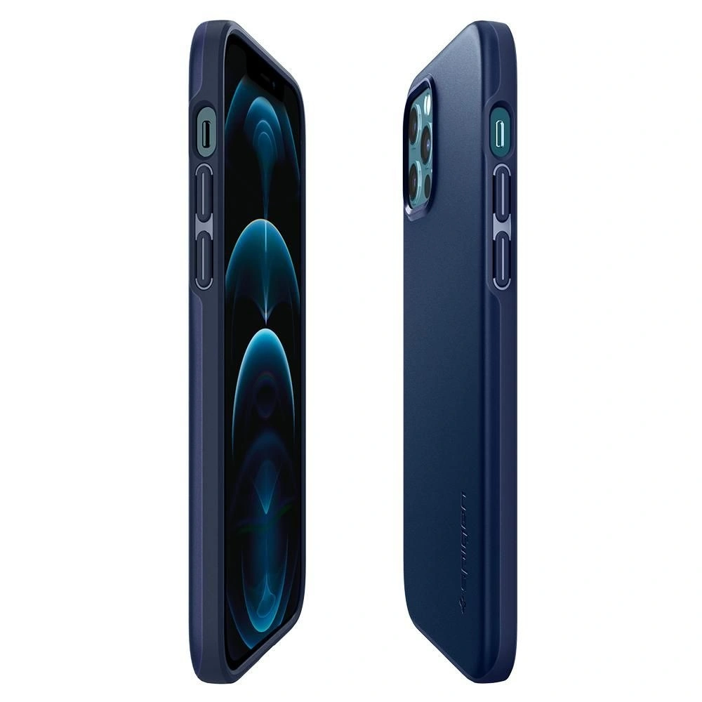 Hurtownia GSM - Etui Spigen Thin Fit Apple iPhone 12/12 Pro Navy Blue - SPN1423BLU - {ean13} - Hurt