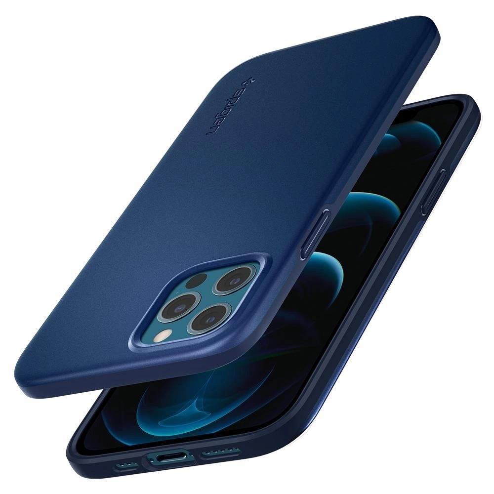 Hurtownia GSM - Etui Spigen Thin Fit Apple iPhone 12/12 Pro Navy Blue - SPN1423BLU - {ean13} - Hurt