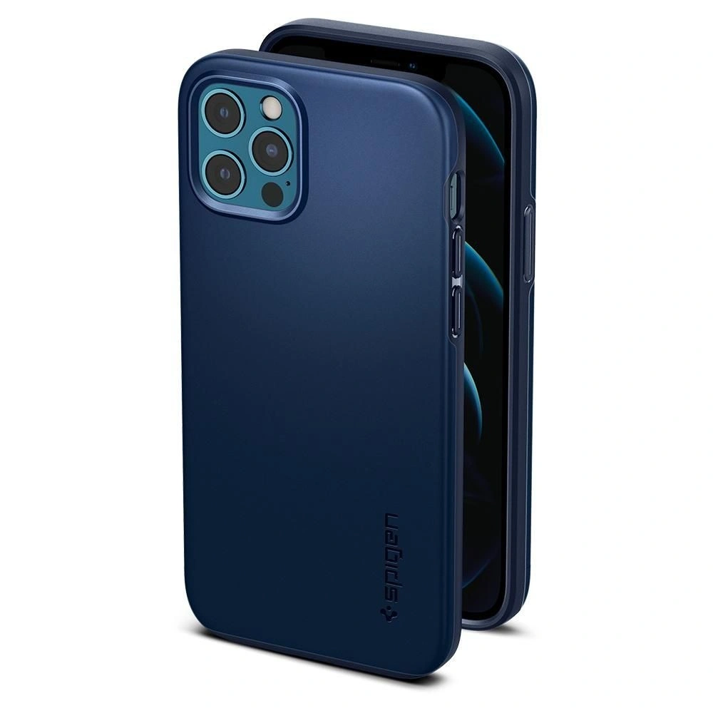 Hurtownia GSM - Etui Spigen Thin Fit Apple iPhone 12/12 Pro Navy Blue - SPN1423BLU - {ean13} - Hurt