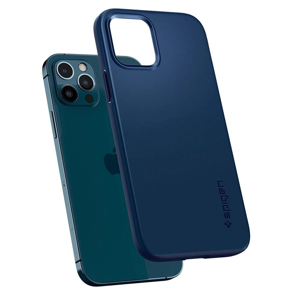 Hurtownia GSM - Etui Spigen Thin Fit Apple iPhone 12/12 Pro Navy Blue - SPN1423BLU - {ean13} - Hurt