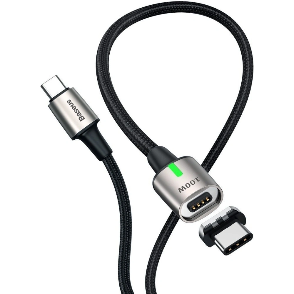 Wholesale Baseus Zinc Magnetic USB-C USB-C Cable 5A 1.2m (Black) - BSU1989BLK - {ean13} - Hurt