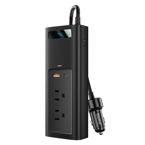 Inwerter samochodowy Baseus 150W, 110V,  US/JP (czarny)