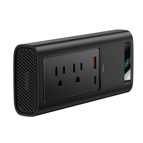 Inwerter samochodowy Baseus 150W, 110V,  US/JP (czarny)