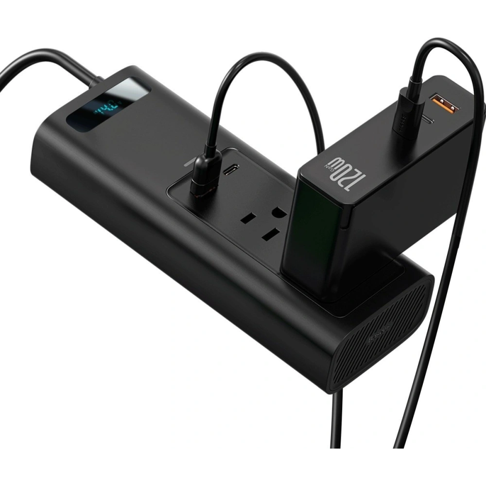 Hurtownia GSM - Inwerter samochodowy Baseus 150W, 110V, US/JP (czarny) - BSU1993BLK - {ean13} - Hurt