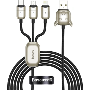 Kabel USB Baseus Year of the Ox 3w1 USB-C / Lightning / Micro 1,2m 3.5A (czarny)