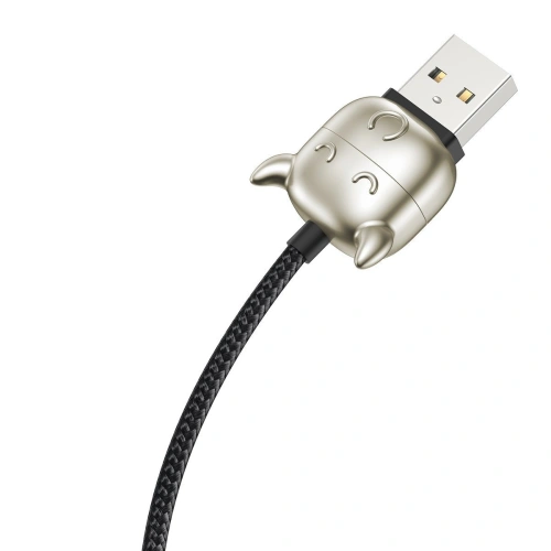 Kabel USB Baseus Year of the Ox 3w1 USB-C / Lightning / Micro 1,2m 3.5A (czarny)
