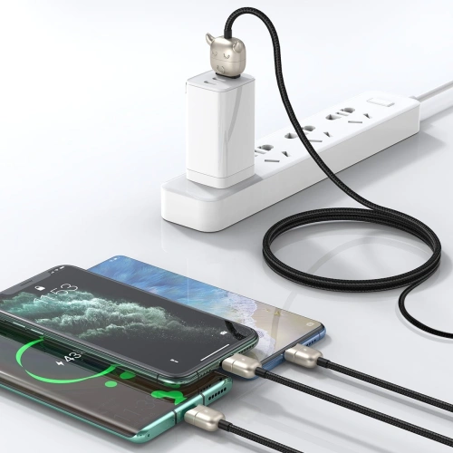 Kabel USB Baseus Year of the Ox 3w1 USB-C / Lightning / Micro 1,2m 3.5A (czarny)