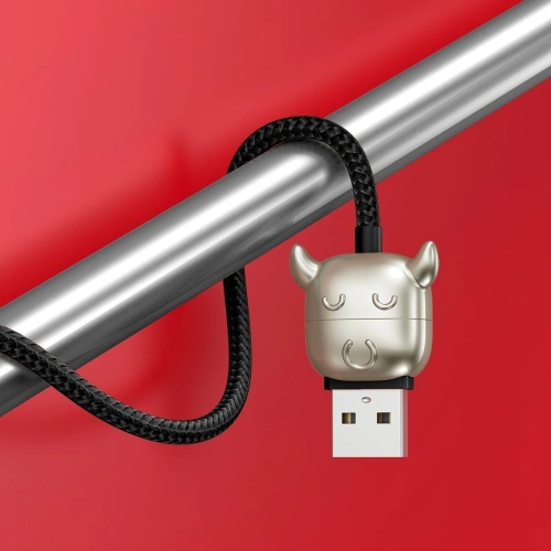 Kabel USB Baseus Year of the Ox 3w1 USB-C / Lightning / Micro 1,2m 3.5A (czarny)