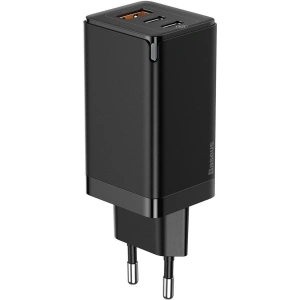 Ładowarka sieciowa Baseus GaN Pro, C+C+A, 65W, EU (czarna)