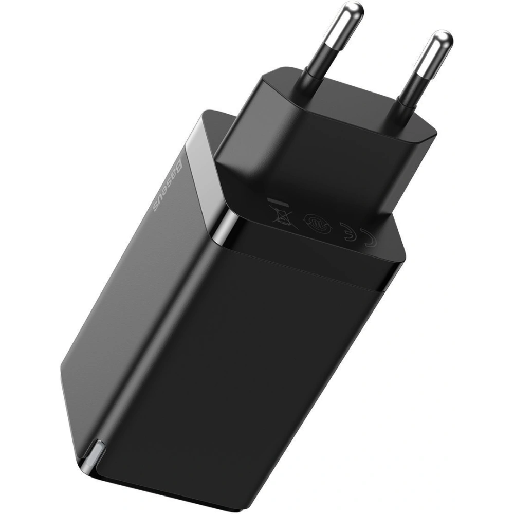 Hurtownia GSM - Ładowarka sieciowa Baseus GaN Pro, C+C+A, 65W, EU (czarna) - BSU1998BLK - {ean13} - Hurt