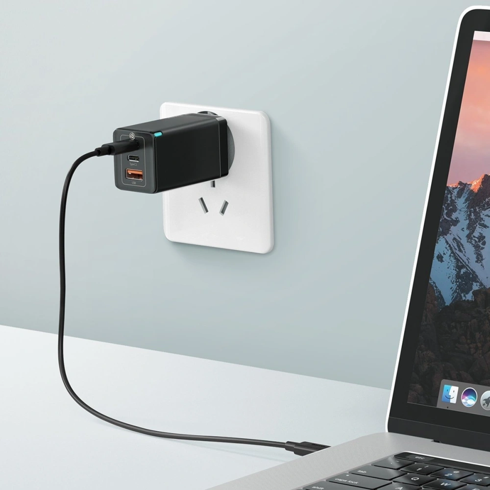 Wholesale Baseus GaN Pro Quick Travel Charger C+C+A 65W EU Black - BSU1998BLK - {ean13} - Hurt