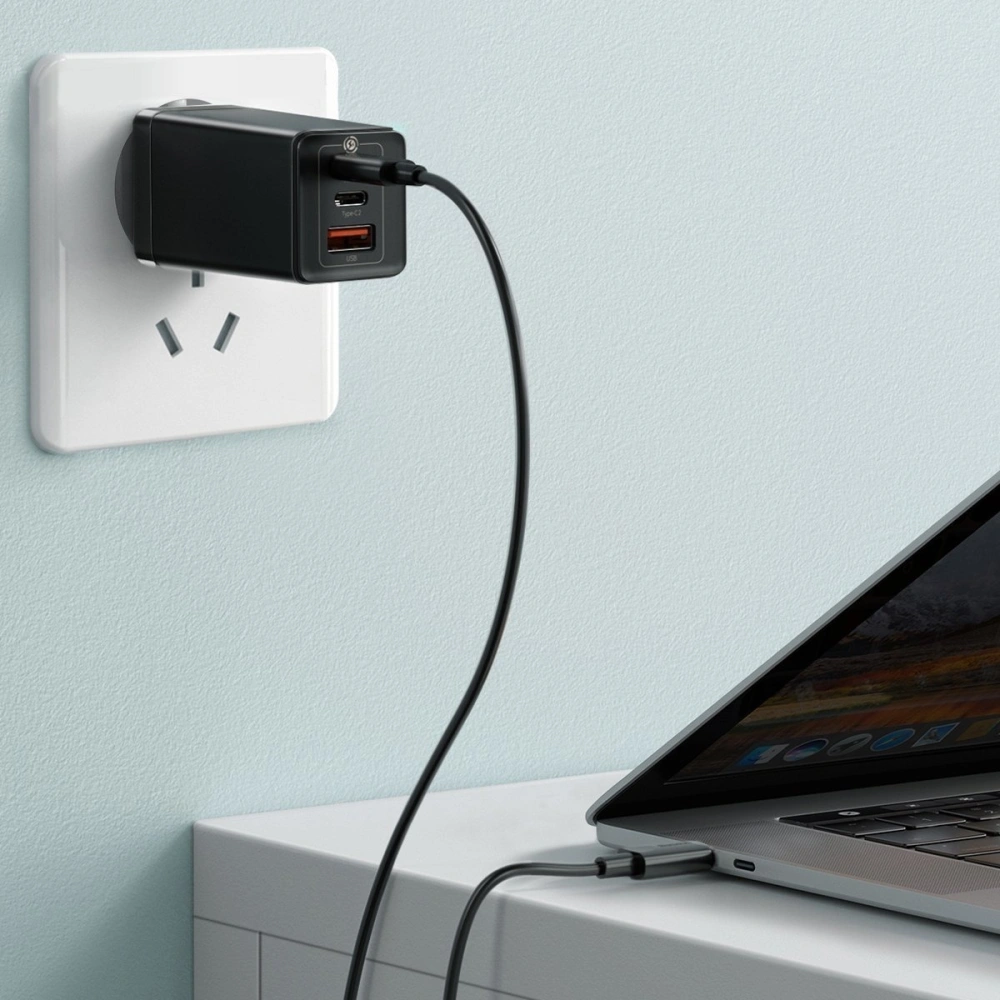 Wholesale Baseus GaN Pro Quick Travel Charger C+C+A 65W EU Black - BSU1998BLK - {ean13} - Hurt