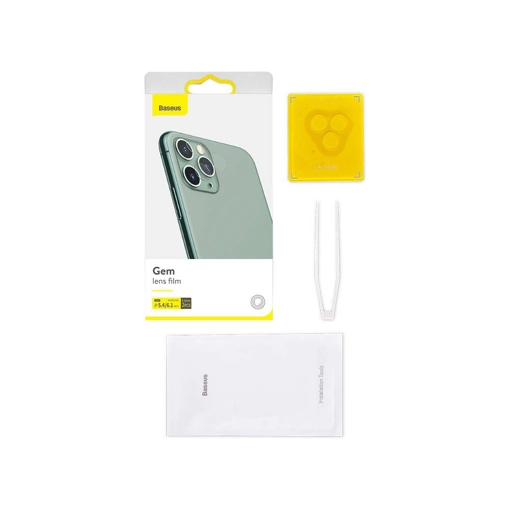 Hurtownia GSM - Schutzfolie 0.25mm für das Objektiv Baseus Gem Kamera Objektiv Schutzfolie Apple iPhone 12/12 mini (2 Stück) - BSU1999 - {ean13} - Hurt