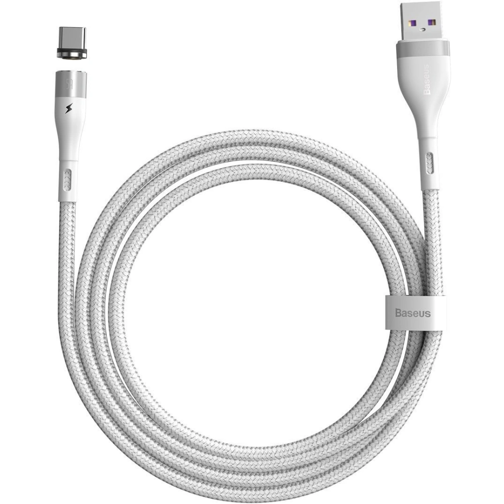 Hurtownia GSM - Kabel magnetyczny USB - USB-C Baseus Zinc 5A 1m (biały) - BSU2003WHT - {ean13} - Hurt