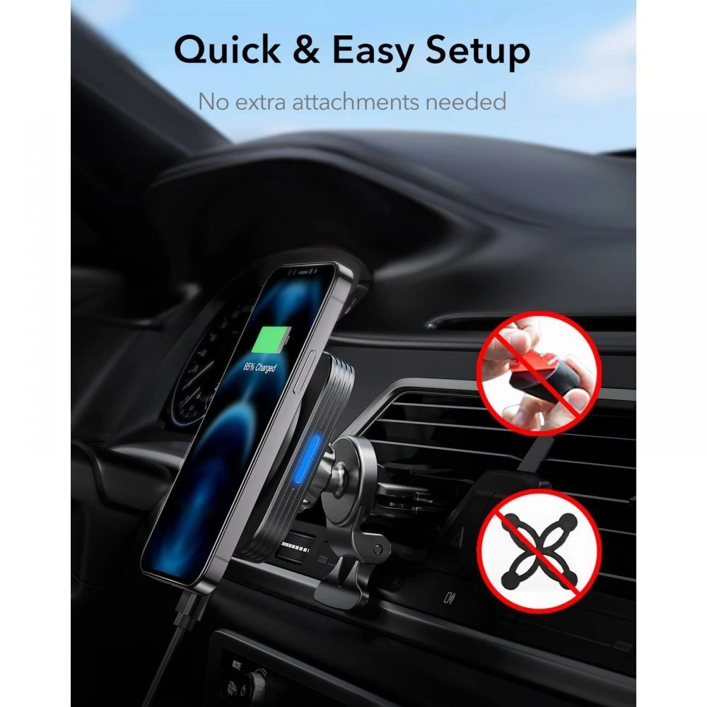Wholesale ESR HaloLock Magnetic Magsafe Vent Car Mount Black - ESR288BLK - {ean13} - Hurt