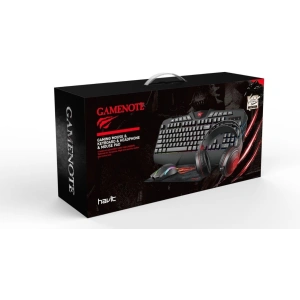 Gaiming set 4in1 Havit GAMENOTE KB675CM headphones + keyboard + mouse + mouse pad