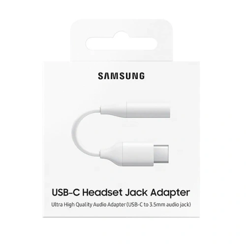 Adapter Samsung EE-UC10JUW USB-C na jack 3,5mm fast charge biały/white