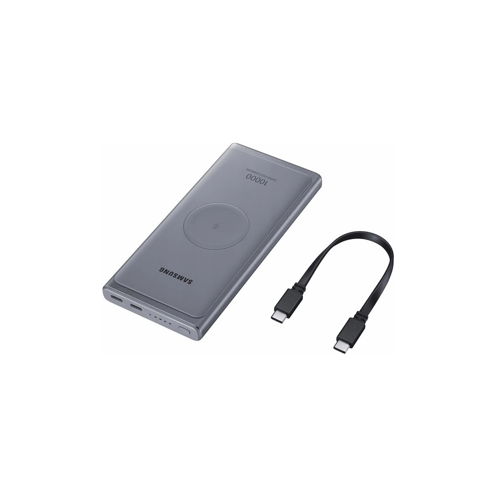 Wholesale Samsung Powerbank EB-U3300XJ 10000mAh 25W 3A with wireless charger silver - SMG012SLV - {ean13} - Hurt