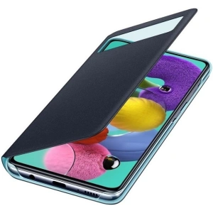 Wholesale Samsung Galaxy A51 EF-EA515PB black S View Wallet Cover - SMG048BLK - {ean13} - Hurt