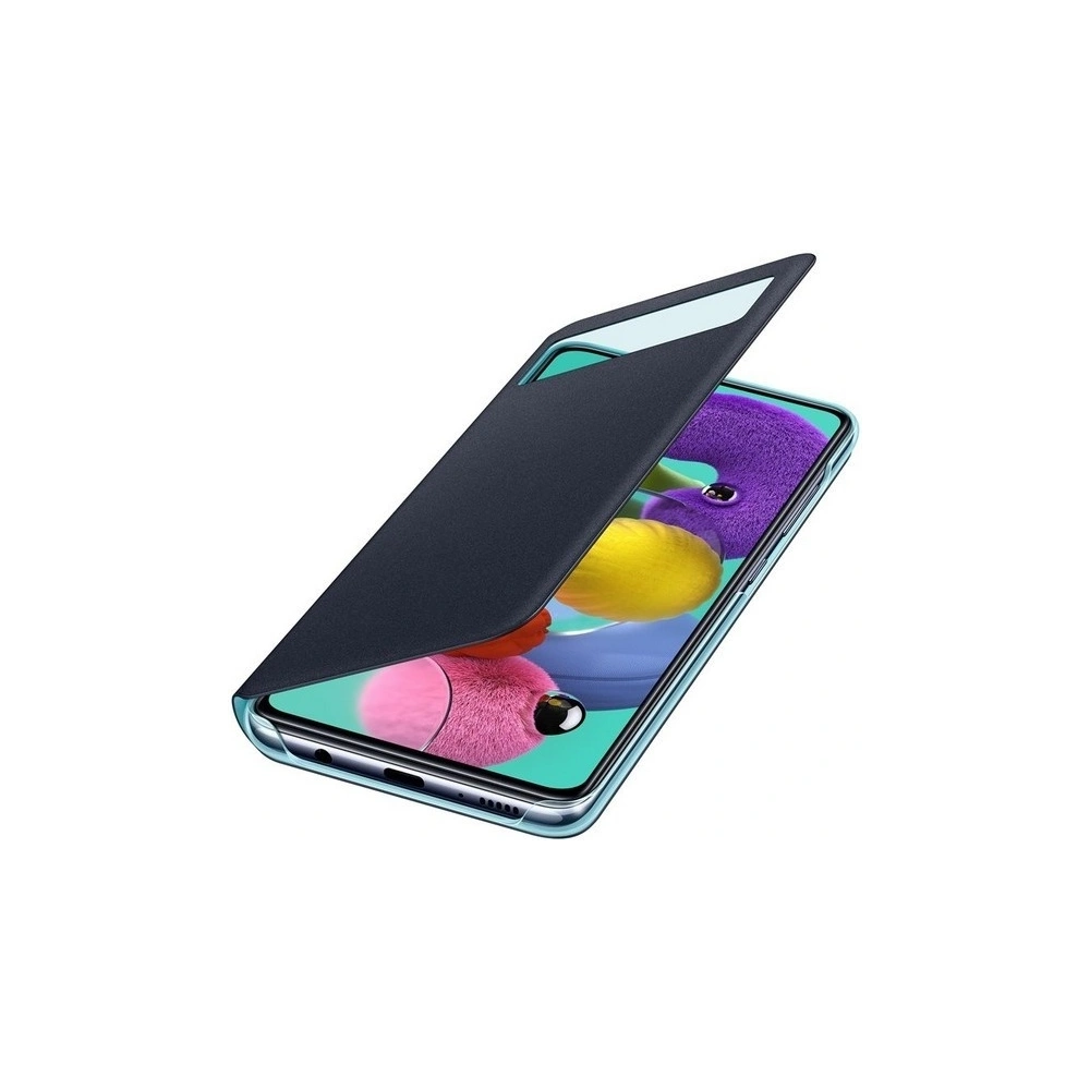 Wholesale Samsung Galaxy A51 EF-EA515PB black S View Wallet Cover - SMG048BLK - {ean13} - Hurt