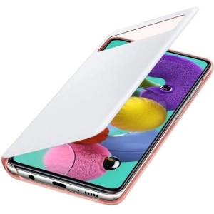 Wholesale Samsung Galaxy A51 EF-EA515PW white S View Wallet Cover - SMG049WHT - {ean13} - Hurt