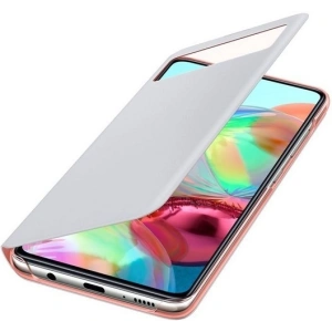 Hurtownia GSM - Etui Samsung Galaxy A71 EF-EA715PW biały/white S View Wallet Cover - SMG051WHT - {ean13} - Hurt