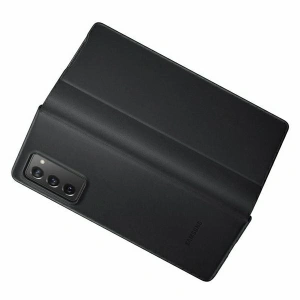 Hurtownia GSM - Etui Samsung Galaxy Z Fold 2 5G EF-FF916LB czarny/black Leather Flip Cover - SMG052BLK - {ean13} - Hurt