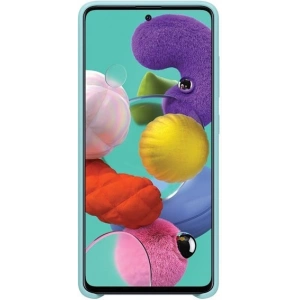 Hurtownia GSM - Etui Samsung Galaxy A51 EF-PA515TL niebieski/blue Silicone Cover - SMG094BLU - {ean13} - Hurt