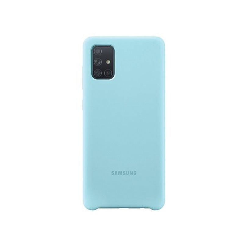 Samsung Distributor - 8806090268472 - SMG098BLU - Samsung Galaxy A71 EF-PA715TL blue Silicone Cover - B2B homescreen
