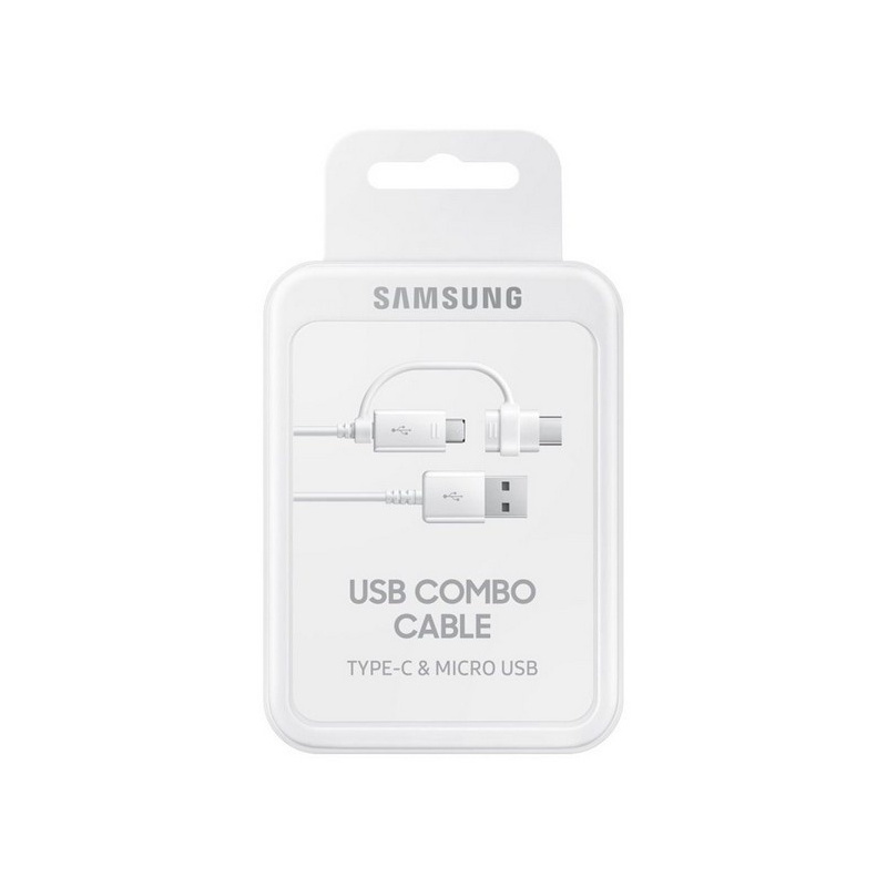 Samsung Distributor - 8806088571447 - SMG207WHT - Samsung Cable EP-DG930DW microUSB + USB-C white - B2B homescreen