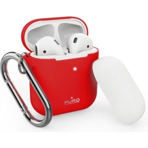 Hurtownia GSM - Etui PURO ICON Apple AirPods 1 & 2 with hook (Red + White Cap) - PUR376RED - {ean13} - Hurt